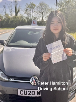 Thank you Pete, you are an amazing instructor who helped me gain confidence and be safe on the road.<br />
I highly recommend Peter Hamilton as a driving instructor!!