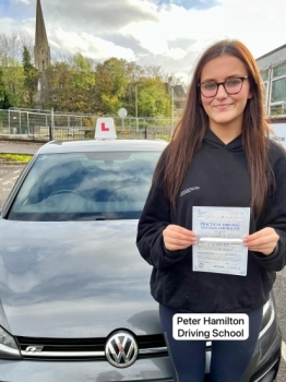 Lowri Griffiths From Bridgend driving test pass